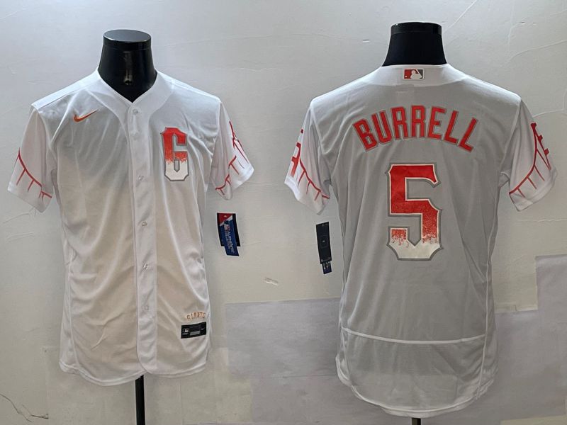 Men San Francisco Giants #5 Yastrzemski White City Edition Elite Nike 2025 MLB Jersey style 1->san francisco giants->MLB Jersey